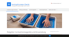 Desktop Screenshot of iontophorese-geraet.de